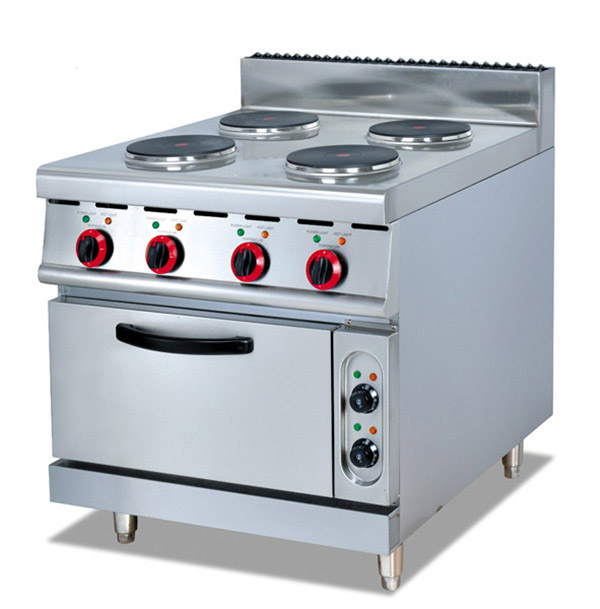 Electric 4 burner stove with oven