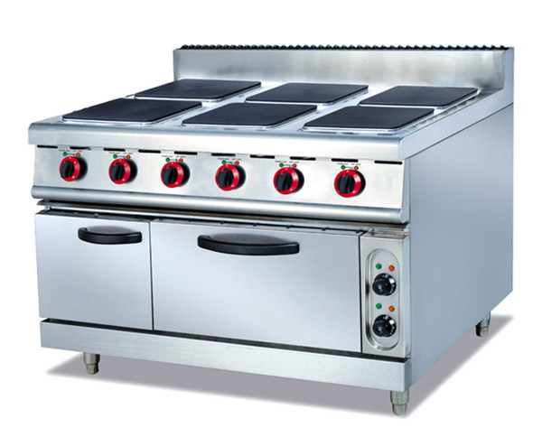 Electric 4 burner stove with oven