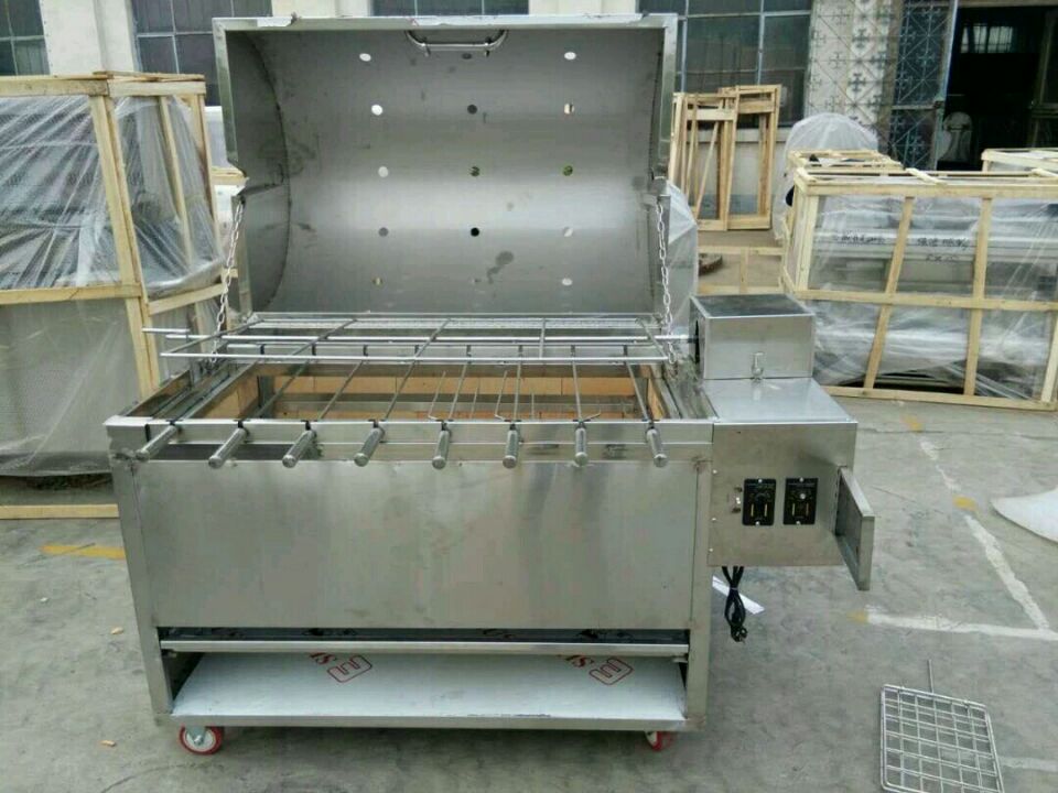 Commercial large charcoal Lamb pig rotisserie