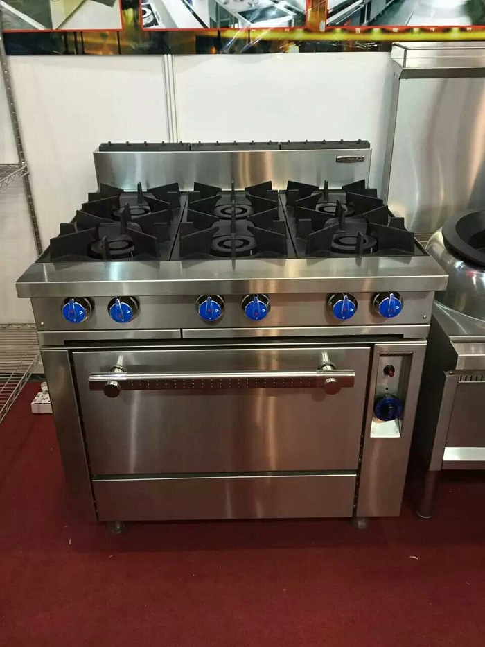 Commercial stainless steel 8 burner gas cooking stove