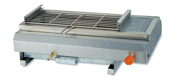 Gas smokeless barbecue grill