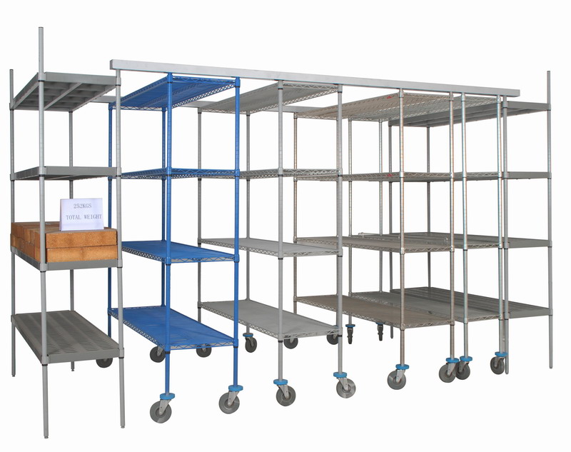 Commercial heavy duty cool room powder coated wire shelving