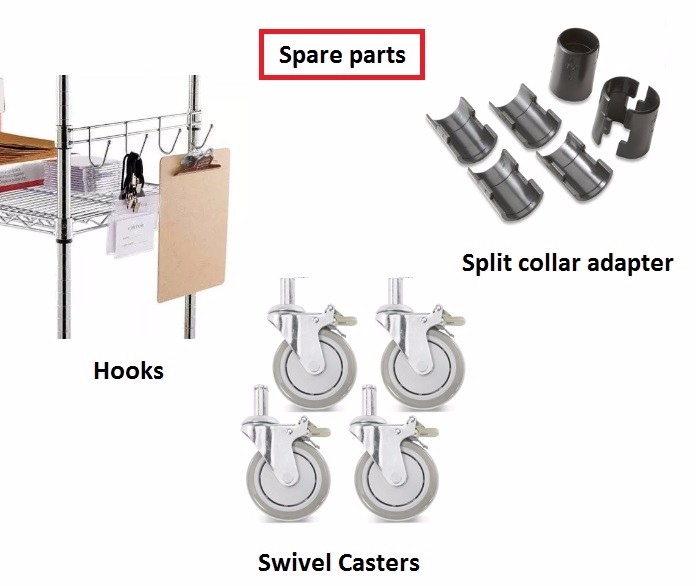 Commercial heavy duty cold room chrome wire shelving